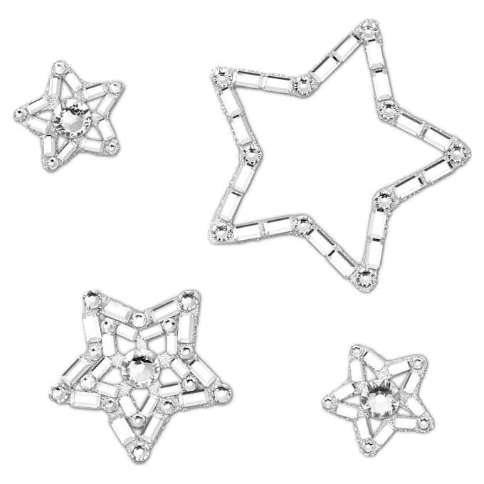 Körperschmuck-Set (4), Stern, Weiß Körperschmuck-Set (4), Stern, Weiß