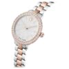 Matrix 3-Link-Uhr, Swiss Made, Metallarmband, silberfarben, roségoldfarbenes Finish Matrix 3-Link-Uhr, Swiss Made, Metallarmband, silberfarben, roségoldfarbenes Finish