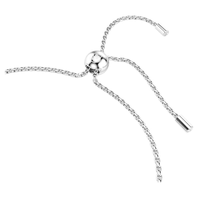 Matrix-Armband mit Farbverlauf aus runden Schliffen, weiß, rhodiniert Matrix-Armband mit Farbverlauf aus runden Schliffen, weiß, rhodiniert