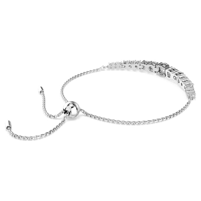 Matrix-Armband mit Farbverlauf aus runden Schliffen, weiß, rhodiniert Matrix-Armband mit Farbverlauf aus runden Schliffen, weiß, rhodiniert