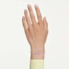 Matrix-Armband mit Farbverlauf aus Rundschliff-Steinen, mehrfarbig, rhodiniert Matrix-Armband mit Farbverlauf aus Rundschliff-Steinen, mehrfarbig, rhodiniert