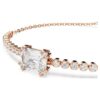 Matrix-Armband mit gemischten Schliffen, weiß, roségoldfarben plattiert Matrix-Armband mit gemischten Schliffen, weiß, roségoldfarben plattiert