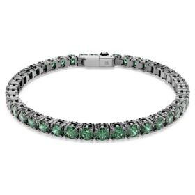 Matrix-Armband, Rundschliff, grün, rutheniumbeschichtet Matrix-Armband, Rundschliff, grün, rutheniumbeschichtet