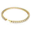 Matrix-Armband, Rundschliff, weiß, goldfarben plattiert Matrix-Armband, Rundschliff, weiß, goldfarben plattiert