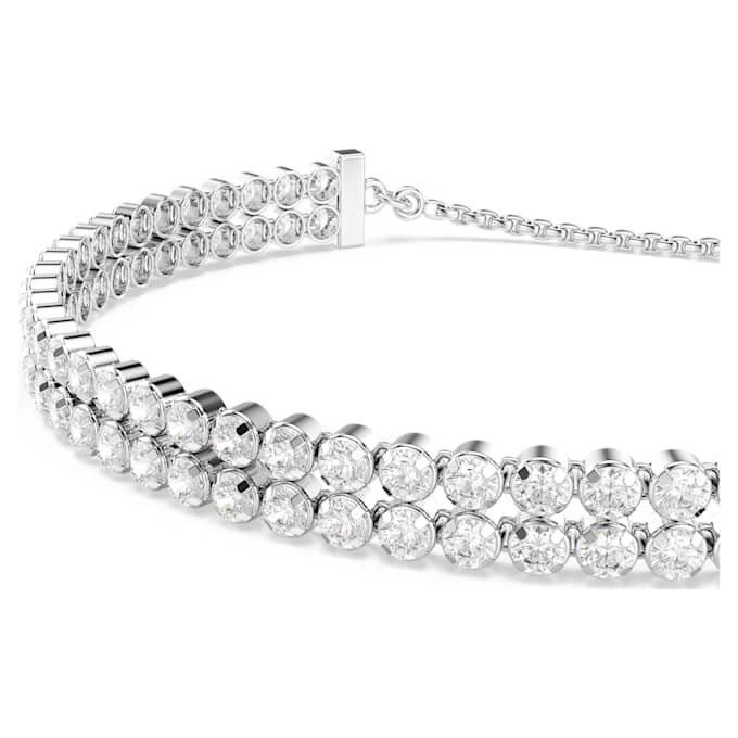 Matrix-Armband, Rundschliff, weiß, rhodiniert Matrix-Armband, Rundschliff, weiß, rhodiniert