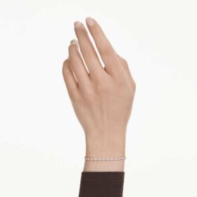 Matrix-Armband, Rundschliff, Weiß, vergoldet Matrix-Armband, Rundschliff, Weiß, vergoldet