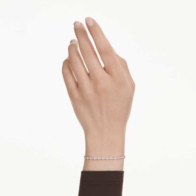 Matrix-Armband, Rundschliff, Weiß, vergoldet Matrix-Armband, Rundschliff, Weiß, vergoldet