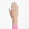 Matrix-Armreif im Baguette-Schliff, achteckige Form, rosa, goldfarben plattiert Matrix-Armreif im Baguette-Schliff, achteckige Form, rosa, goldfarben plattiert