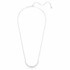 Matrix-Halskette mit Farbverlauf aus runden Schliffen, weiß, rhodiniert Matrix-Halskette mit Farbverlauf aus runden Schliffen, weiß, rhodiniert