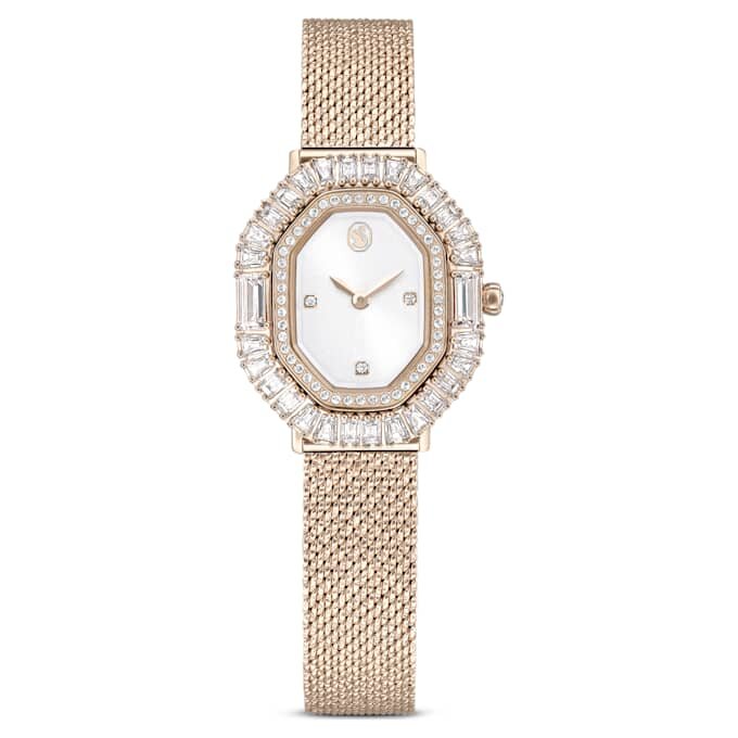 Matrix Octagon Uhr mit Metallarmband, goldfarben, champagnerfarbene PVD-Beschichtung Matrix Octagon Uhr mit Metallarmband, goldfarben, champagnerfarbene PVD-Beschichtung