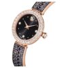 Matrix Pearl Armreif-Uhr, Swiss Made, Kristallarmband, schwarz, roségoldfarbenes Finish Matrix Pearl Armreif-Uhr, Swiss Made, Kristallarmband, schwarz, roségoldfarbenes Finish