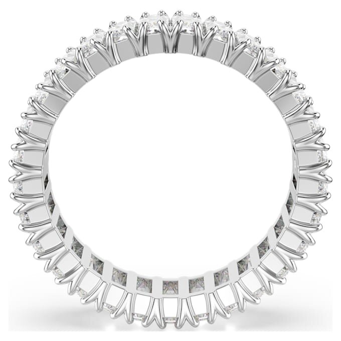 Matrix-Ring im Baguette-Schliff, weiß, silberfarben Matrix-Ring im Baguette-Schliff, weiß, silberfarben