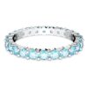 Matrix-Ring mit rundem Schliff, blau, rhodiniert Matrix-Ring mit rundem Schliff, blau, rhodiniert