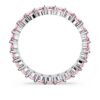 Matrix-Ring mit rundem Schliff, rosa, rhodiniert Matrix-Ring mit rundem Schliff, rosa, rhodiniert