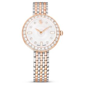 Matrix Tennis 7-Link-Uhr, Swiss Made, Metallarmband, Roségold-Farbton, gemischte Metalloberfläche