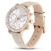 Matrix Tennis Chrono Uhr, Swiss Made, Lederarmband, beige, roségoldfarben Matrix Tennis Chrono Uhr, Swiss Made, Lederarmband, beige, roségoldfarben