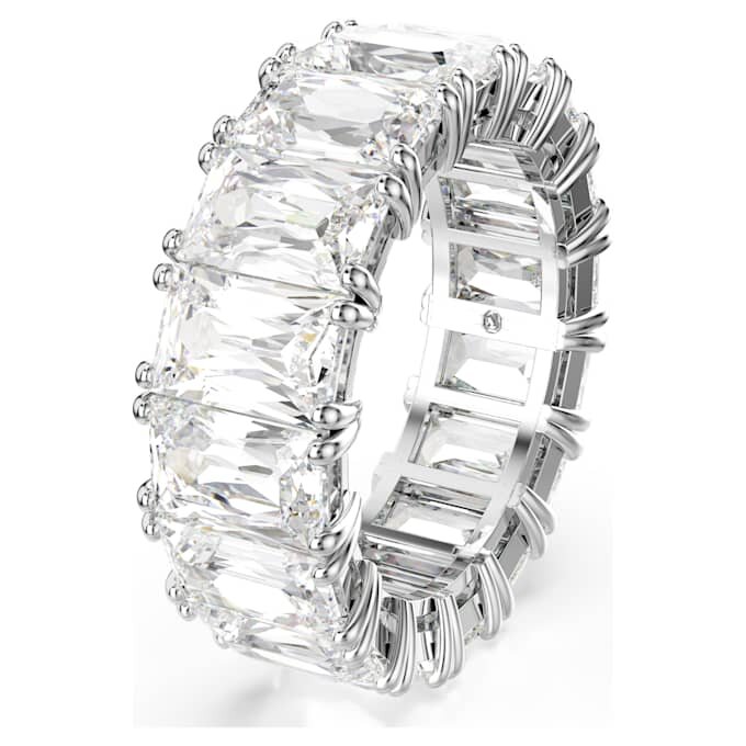 Matrix Vittore Ring im Baguette-Schliff, weiß, rhodiniert Matrix Vittore Ring im Baguette-Schliff, weiß, rhodiniert