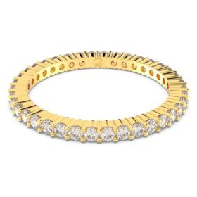 Matrix Vittore Ring, Rundschliff, Weiß, goldfarben