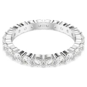 Matrix Vittore Ring, Rundschliff, Weiß, silberfarben