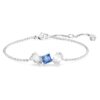 Mesmera-Armband mit gemischten Schliffen, blau, rhodiniert Mesmera-Armband mit gemischten Schliffen, blau, rhodiniert