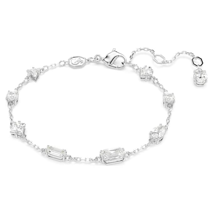 Mesmera Armband mit gemischten Schliffen, verstreutem Design, weiß, rhodiniert Mesmera Armband mit gemischten Schliffen, verstreutem Design, weiß, rhodiniert