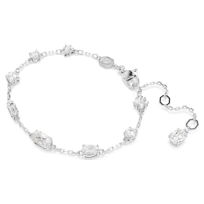 Mesmera Armband mit gemischten Schliffen, verstreutem Design, weiß, rhodiniert Mesmera Armband mit gemischten Schliffen, verstreutem Design, weiß, rhodiniert