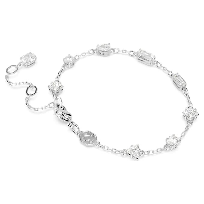 Mesmera Armband mit gemischten Schliffen, verstreutem Design, weiß, rhodiniert Mesmera Armband mit gemischten Schliffen, verstreutem Design, weiß, rhodiniert