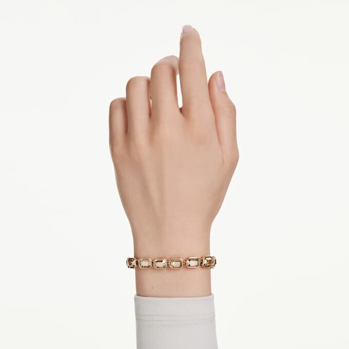 Millenia-Armband mit achteckigem Schliff, karamellfarben, goldfarben plattiert Millenia-Armband mit achteckigem Schliff, karamellfarben, goldfarben plattiert