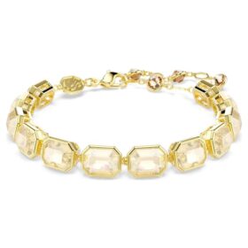 Millenia-Armband mit achteckigem Schliff, karamellfarben, goldfarben plattiert Millenia-Armband mit achteckigem Schliff, karamellfarben, goldfarben plattiert