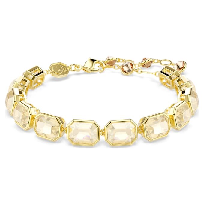 Millenia-Armband mit achteckigem Schliff, karamellfarben, goldfarben plattiert Millenia-Armband mit achteckigem Schliff, karamellfarben, goldfarben plattiert