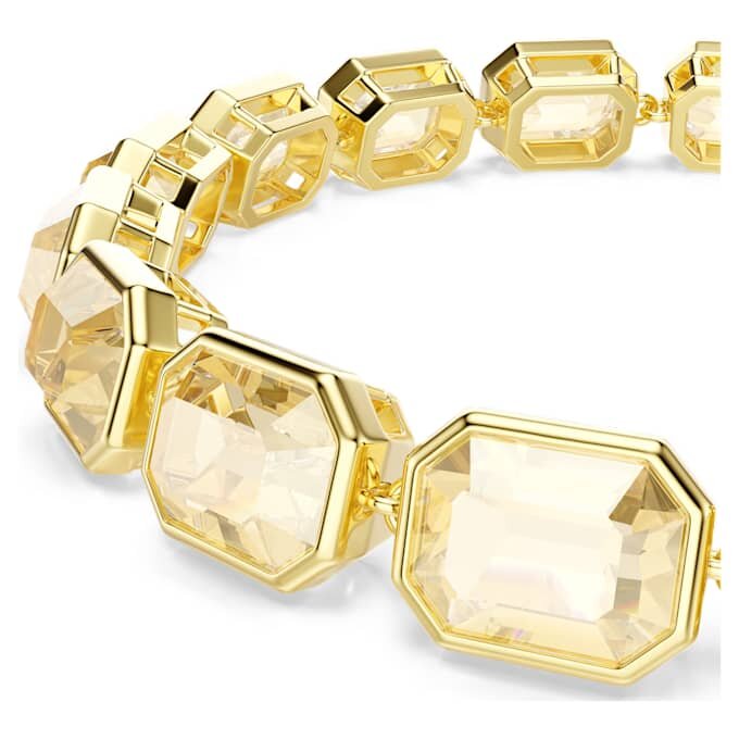 Millenia-Armband mit achteckigem Schliff, karamellfarben, goldfarben plattiert Millenia-Armband mit achteckigem Schliff, karamellfarben, goldfarben plattiert