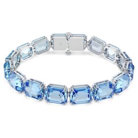 Millenia-Armband mit Achtkant-Schliff, Farbverlauf, Blau, rhodiniert Millenia-Armband mit Achtkant-Schliff, Farbverlauf, Blau, rhodiniert