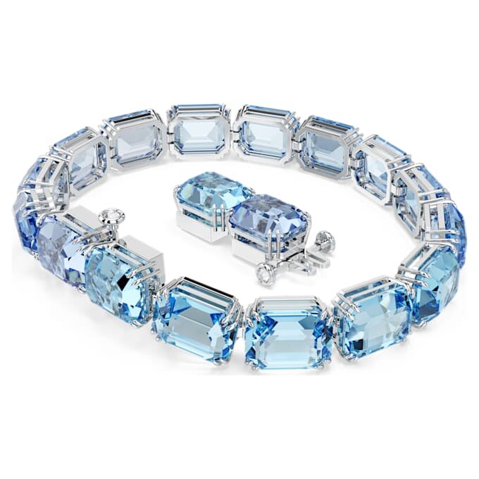 Millenia-Armband mit Achtkant-Schliff, Farbverlauf, Blau, rhodiniert Millenia-Armband mit Achtkant-Schliff, Farbverlauf, Blau, rhodiniert