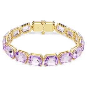 Millenia-Armband mit Achtkant-Schliff, lila, vergoldet Millenia-Armband mit Achtkant-Schliff, lila, vergoldet