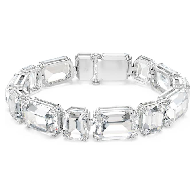 Millenia-Armband mit Achtkant-Schliff, weiß, rhodiniert Millenia-Armband mit Achtkant-Schliff, weiß, rhodiniert