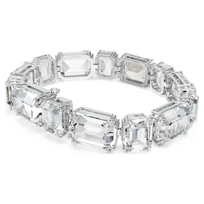 Millenia-Armband mit Achtkant-Schliff, weiß, rhodiniert Millenia-Armband mit Achtkant-Schliff, weiß, rhodiniert