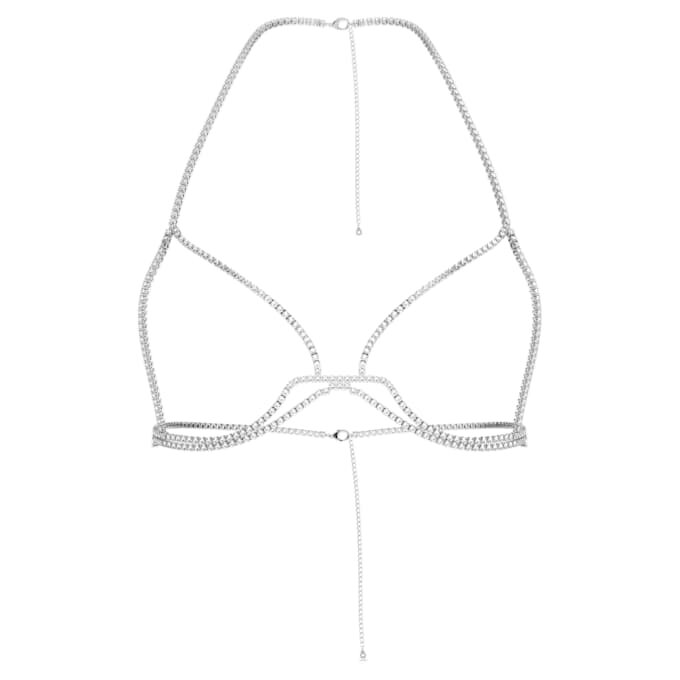 Millenia-Körperkette mit rundgeschliffenen Kristallen, weiß, rhodiniert Millenia-Körperkette mit rundgeschliffenen Kristallen, weiß, rhodiniert