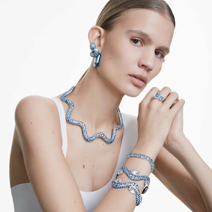 Millenia Offener Ring mit Achtkant-Schliff, blau, rhodiniert Millenia Offener Ring mit Achtkant-Schliff, blau, rhodiniert
