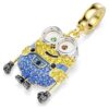 Minions Bob-Anhänger Pavé, mehrfarbig, goldfarben plattiert