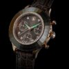 Octea Chrono Uhr Swiss Made, Lederarmband, grau, roségoldfarben Octea Chrono Uhr Swiss Made, Lederarmband, grau, roségoldfarben