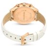 Octea Chrono Uhr, Swiss Made, Lederarmband, weiß, roségoldfarben