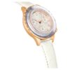Octea Chrono Uhr, Swiss Made, Lederarmband, weiß, roségoldfarben