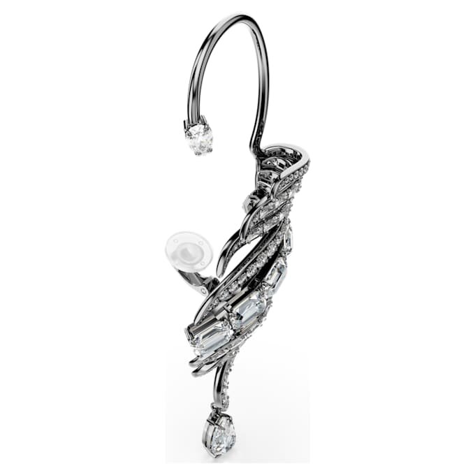 Ohrklemmen aus der Vienna-Kollektion „Feather“, groß, weiß, rutheniumbeschichtet Ohrklemmen aus der Vienna-Kollektion „Feather“, groß, weiß, rutheniumbeschichtet