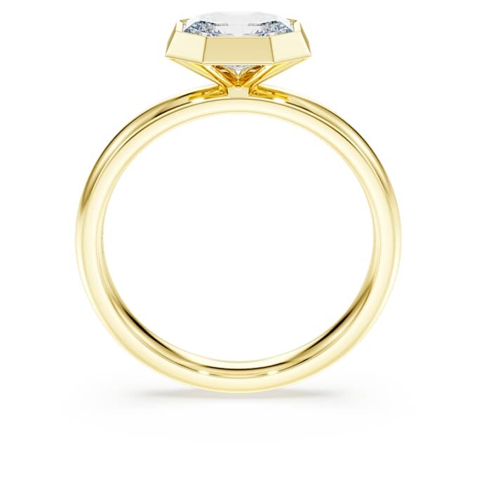 Ring mit achteckiger Fassung, im Labor gezüchtete Diamanten, 1,0 Karat insgesamt, achteckige Form, 14 Karat Gelbgold Ring mit achteckiger Fassung, im Labor gezüchtete Diamanten, 1,0 Karat insgesamt, achteckige Form, 14 Karat Gelbgold