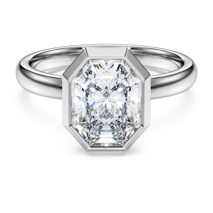 Ring mit achteckiger Fassung, im Labor gezüchtete Diamanten, 2,0 Karat insgesamt, achteckige Form, 14-karätiges Weißgold Ring mit achteckiger Fassung, im Labor gezüchtete Diamanten, 2,0 Karat insgesamt, achteckige Form, 14-karätiges Weißgold