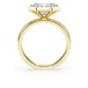 Ring mit achteckiger Fassung, im Labor gezüchtete Diamanten, 3,0 Karat insgesamt, achteckige Form, 14-karätiges Gelbgold Ring mit achteckiger Fassung, im Labor gezüchtete Diamanten, 3,0 Karat insgesamt, achteckige Form, 14-karätiges Gelbgold
