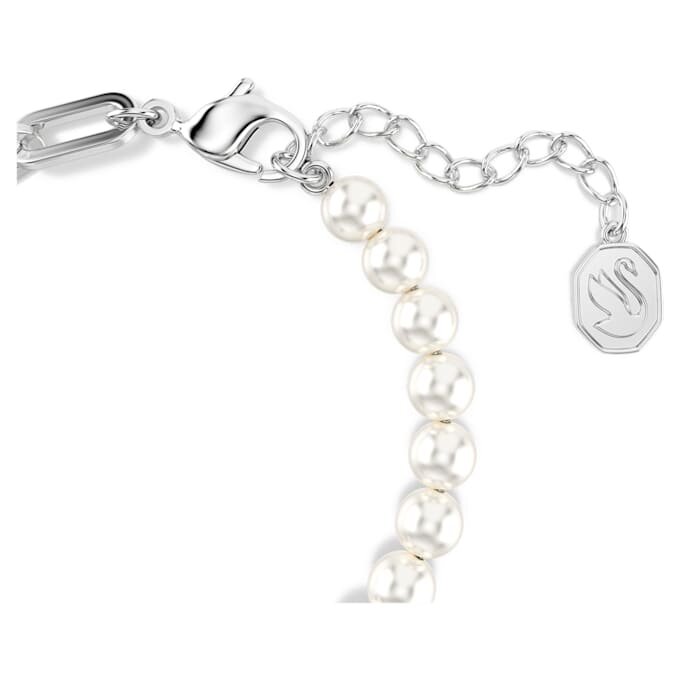Schwan-Armband mit Kristallperlen, Schwan, schwarz, Metallmix-Finish Schwan-Armband mit Kristallperlen, Schwan, schwarz, Metallmix-Finish