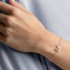 Schwan-Armband „Swan“, rosa, rosévergoldet Schwan-Armband „Swan“, rosa, rosévergoldet