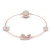 Schwan-Armband „Swan“, rosa, rosévergoldet Schwan-Armband „Swan“, rosa, rosévergoldet
