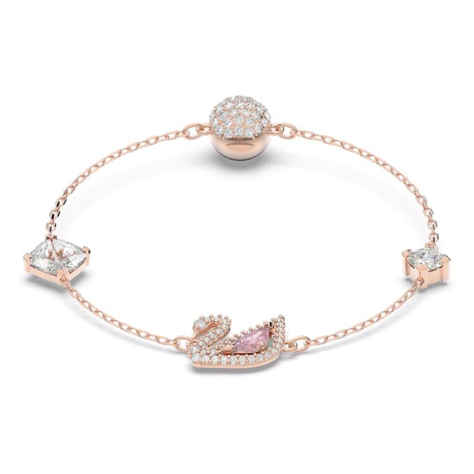 Schwan-Armband „Swan“, rosa, rosévergoldet Schwan-Armband „Swan“, rosa, rosévergoldet